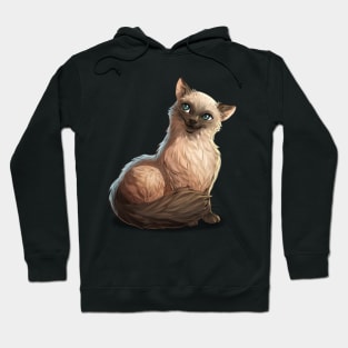 Malaysian or Siamese Longhair Cat Pet Portrait Hoodie